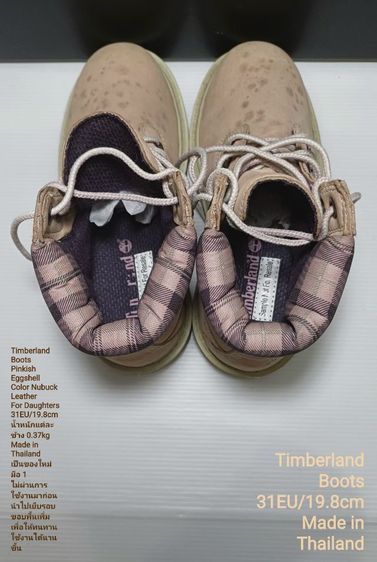 Timberland Boots For Daughters 31EU(19.8cm) ของแท้ มือ 1 สภาพเยี่ยม, รองเท้า Timberland ใหม่ นำไปเย็บรอบขอบพื้นเพิ่มเพื่อให้ทนทานมากขึ้น รูปที่ 16