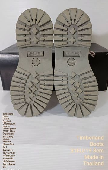 Timberland Boots For Daughters 31EU(19.8cm) ของแท้ มือ 1 สภาพเยี่ยม, รองเท้า Timberland ใหม่ นำไปเย็บรอบขอบพื้นเพิ่มเพื่อให้ทนทานมากขึ้น รูปที่ 10