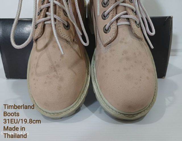 Timberland Boots For Daughters 31EU(19.8cm) ของแท้ มือ 1 สภาพเยี่ยม, รองเท้า Timberland ใหม่ นำไปเย็บรอบขอบพื้นเพิ่มเพื่อให้ทนทานมากขึ้น รูปที่ 7