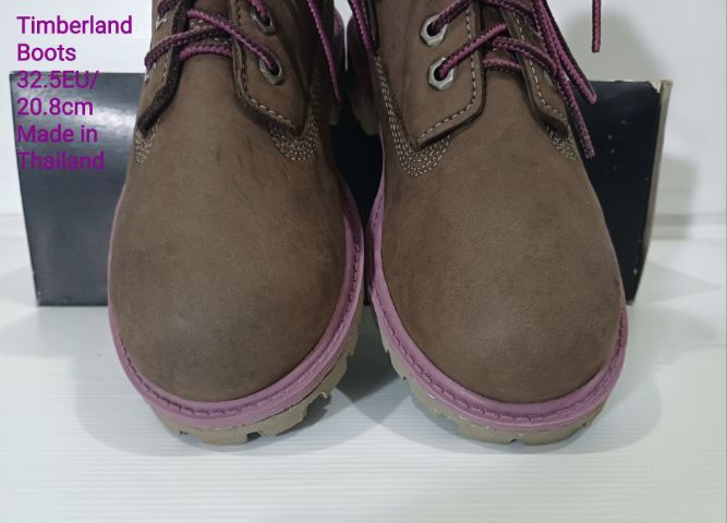 Timberland Boots For Children 32.5EU(20.8cm) ของแท้ มือ 1 สภาพเยี่ยม, รองเท้า Timberland ใหม่ นำไปเย็บรอบขอบพื้นให้ทนทานใช้งานได้นานขึ้น รูปที่ 7