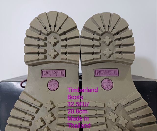 Timberland Boots For Children 32.5EU(20.8cm) ของแท้ มือ 1 สภาพเยี่ยม, รองเท้า Timberland ใหม่ นำไปเย็บรอบขอบพื้นให้ทนทานใช้งานได้นานขึ้น รูปที่ 11