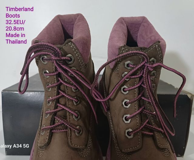 Timberland Boots For Children 32.5EU(20.8cm) ของแท้ มือ 1 สภาพเยี่ยม, รองเท้า Timberland ใหม่ นำไปเย็บรอบขอบพื้นให้ทนทานใช้งานได้นานขึ้น รูปที่ 8
