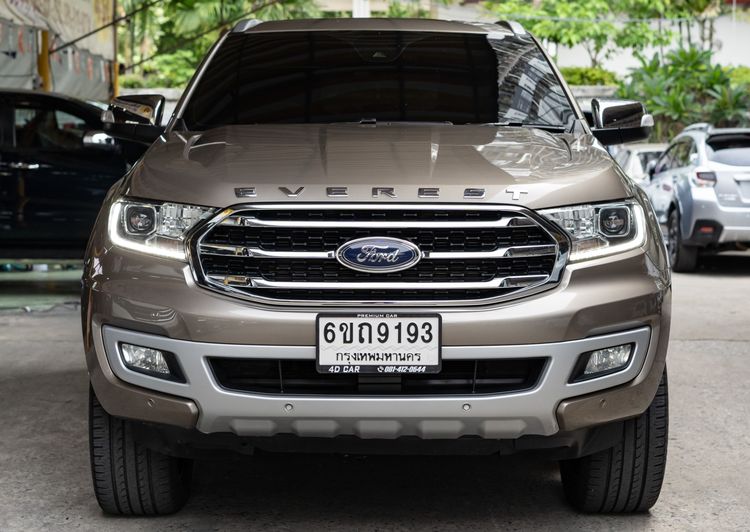 Ford Everest 2020 2.0 Bi-Turbo Titanium+ 4WD Utility-car ดีเซล ไม่ติดแก๊ส เกียร์อัตโนมัติ น้ำตาล