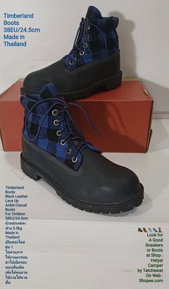 Timberland Boots, Unisex 38EU(24.5cm) ของแท้ มือ 1 สภาพเยี่ยม, รองเท้า Timberland ใหม่ นำไปเย็บรอบขอบพื้นเพิ่มให้ทนทานใช้งานได้นานขึ้น