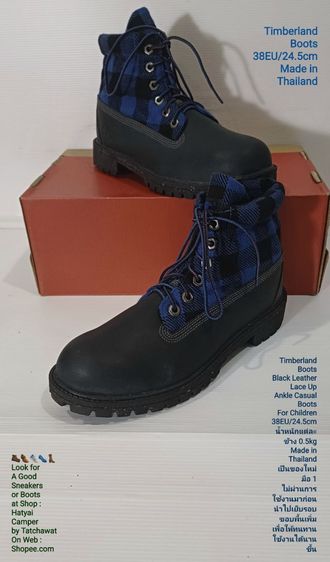 Timberland Boots, Unisex 38EU(24.5cm) ของแท้ มือ 1 สภาพเยี่ยม, รองเท้า Timberland ใหม่ นำไปเย็บรอบขอบพื้นเพิ่มให้ทนทานใช้งานได้นานขึ้น รูปที่ 2