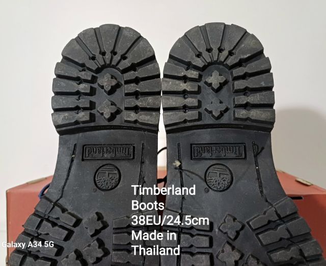 Timberland Boots, Unisex 38EU(24.5cm) ของแท้ มือ 1 สภาพเยี่ยม, รองเท้า Timberland ใหม่ นำไปเย็บรอบขอบพื้นเพิ่มให้ทนทานใช้งานได้นานขึ้น รูปที่ 11