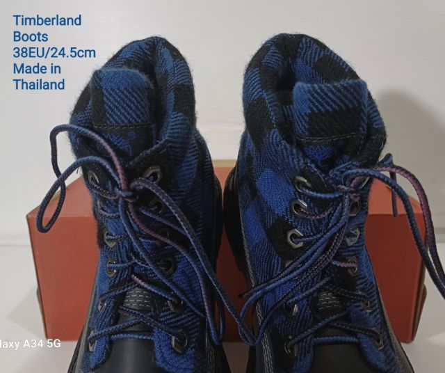 Timberland Boots, Unisex 38EU(24.5cm) ของแท้ มือ 1 สภาพเยี่ยม, รองเท้า Timberland ใหม่ นำไปเย็บรอบขอบพื้นเพิ่มให้ทนทานใช้งานได้นานขึ้น รูปที่ 8