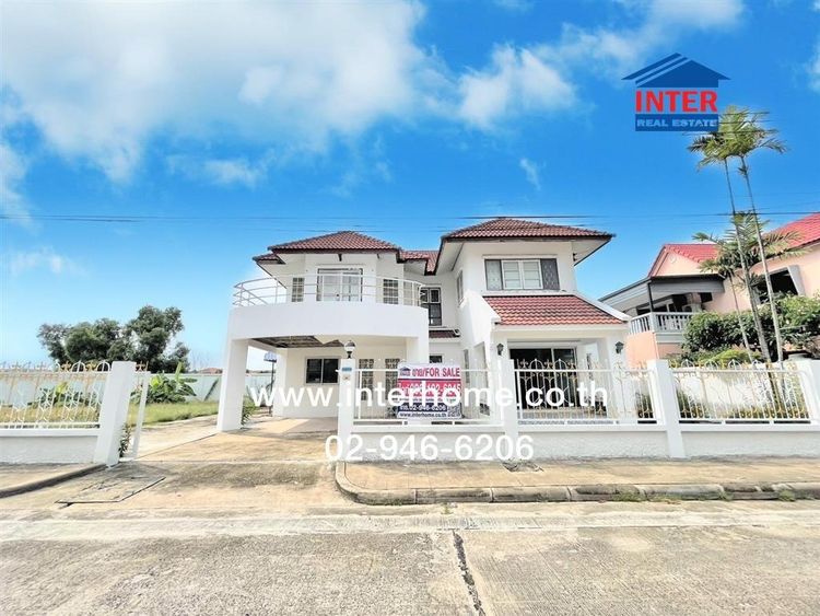 บ้านเดี่ยว 2 ชั้น 114 ตร.ว. หมู่บ้านสราญธร คลอง4 ใกล้โรงเรียนสวนกุหลาบวิทยาลัย รังสิต ถนนพระองค์เจ้าสายคลอง4 ธัญบุรี ปทุมธานี