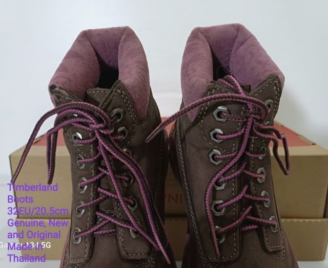 Timberland Boots For Children 32EU(20.5cm) Genuine, New and Original ของแท้ ใหม่มือ 1, รองเท้า Timberland หนังแท้ ไม่ผ่านการใช้งานมาก่อน รูปที่ 8