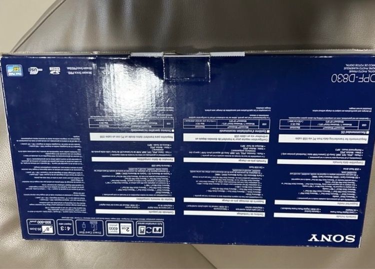 กรอบรูป Digital Sony DPF-D830 ของใหม่ ได้มาไม่ได้ใช้ รูปที่ 2