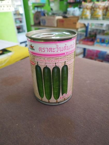 เมล็ดพันธุ์แตงร้านพรีเมี่ยม 100 กรัม ตราตะวันต้นกล้า ผลยาว 18-20 ซม.