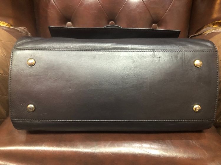 กระเป๋าโท้ตหนังสีดำ Donna Palazzo จาก Versace แท้100💯  รูปที่ 7