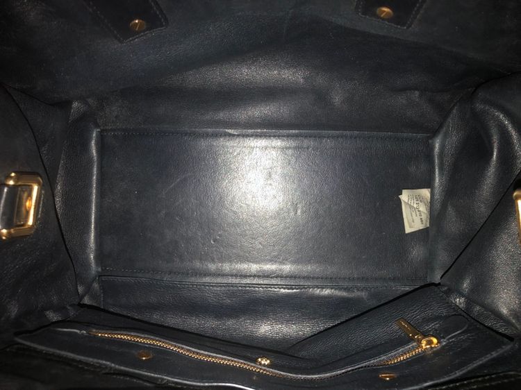 กระเป๋าโท้ตหนังสีดำ Donna Palazzo จาก Versace แท้100💯  รูปที่ 6