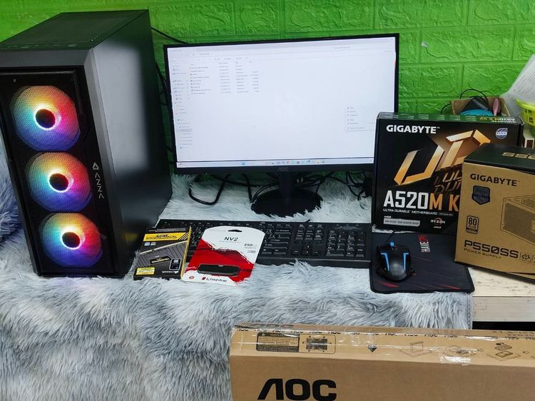 ชุดคอมพิวเตอร์พร้อมจออุปกรณ์ครบ CPU RYZEN5 RAM16 SSD 256GB พร้อมจอ 24" กล่องประกันครบชุด รูปที่ 16