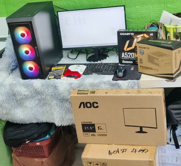 ชุดคอมพิวเตอร์พร้อมจออุปกรณ์ครบ CPU RYZEN5 RAM16 SSD 256GB พร้อมจอ 24" กล่องประกันครบชุด รูปที่ 14