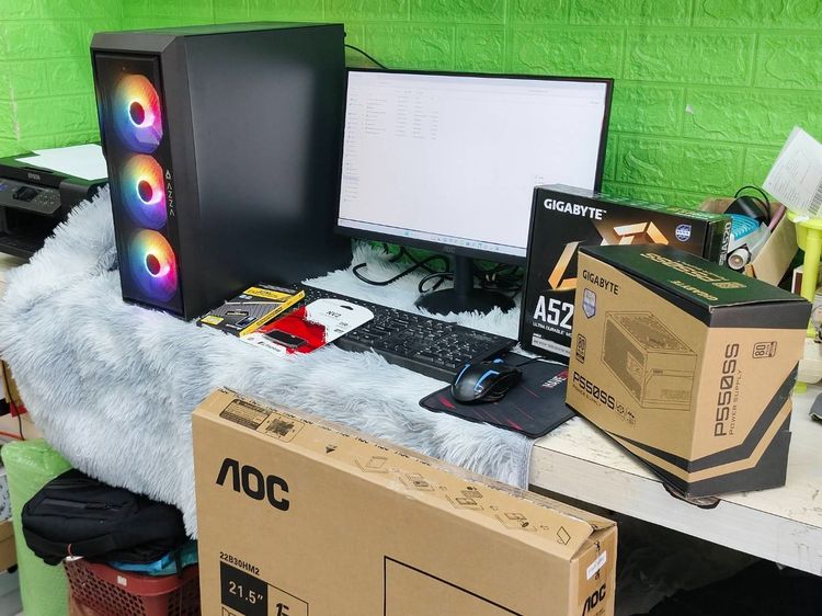 ชุดคอมพิวเตอร์พร้อมจออุปกรณ์ครบ CPU RYZEN5 RAM16 SSD 256GB พร้อมจอ 24" กล่องประกันครบชุด รูปที่ 11