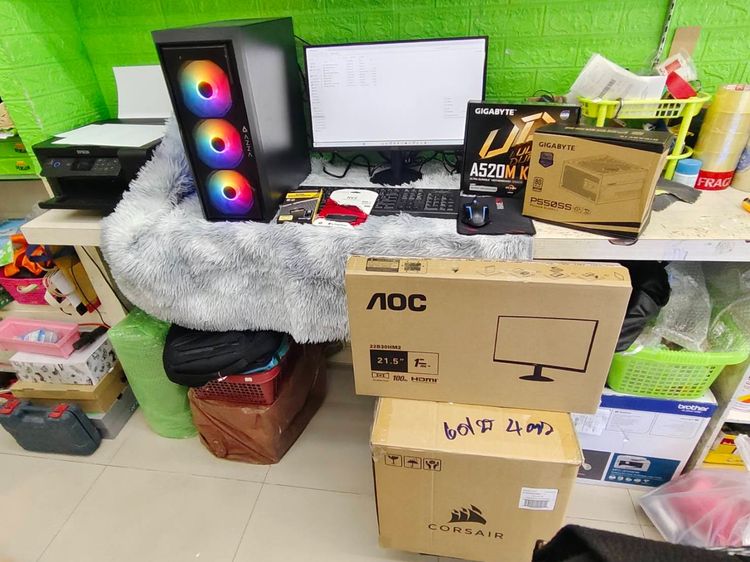ชุดคอมพิวเตอร์พร้อมจออุปกรณ์ครบ CPU RYZEN5 RAM16 SSD 256GB พร้อมจอ 24" กล่องประกันครบชุด รูปที่ 15