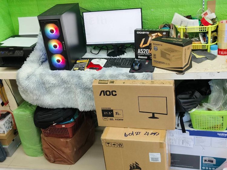 ชุดคอมพิวเตอร์พร้อมจออุปกรณ์ครบ CPU RYZEN5 RAM16 SSD 256GB พร้อมจอ 24" กล่องประกันครบชุด รูปที่ 13