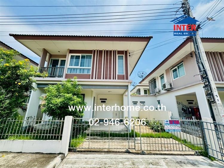 บ้านเเฝด 2 ชั้น 35.1 ตร.ว. หมู่บ้านฮาบิเทียซายด์ ซอยท่าข้าม-พระราม2 ถนนเลียบทางด่วนพระราม2 เขตบางขุนเทียน กรุงเทพมหานคร