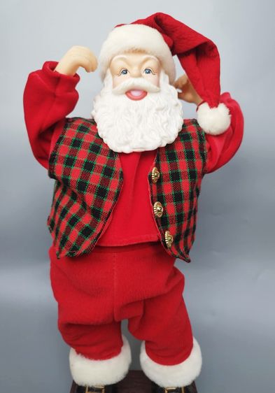 ⭐︎วินเทจ⭐︎ตุ๊กตาซานต้าโยกเต้นรำ .ใช้งานได้ ต่อกับอะแด๊ปเตอร์ ถ่าน นำเข้าจากญี่ปุ่น รูปที่ 3