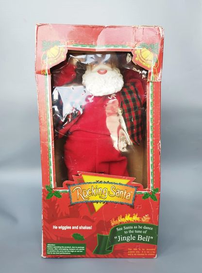 ⭐︎วินเทจ⭐︎ตุ๊กตาซานต้าโยกเต้นรำ .ใช้งานได้ ต่อกับอะแด๊ปเตอร์ ถ่าน นำเข้าจากญี่ปุ่น รูปที่ 5