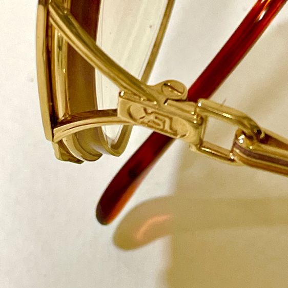 YSL. YVES SAINT LAURENT แท้ หุ้มทองแท้14k.กรอบแว่นตา รูปที่ 11