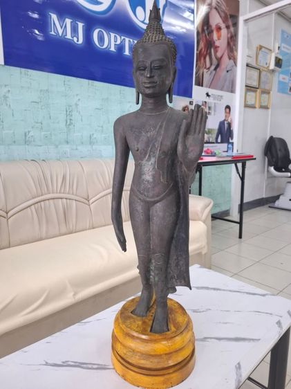 🚩(มาใหม่) พระบูชา ศิลปะ อู่ทอง ปางลีลา เนื้อสัมฤทธิ์เก่าโบราณ