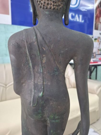 🚩(มาใหม่) พระบูชา ศิลปะ อู่ทอง ปางลีลา เนื้อสัมฤทธิ์เก่าโบราณ รูปที่ 3