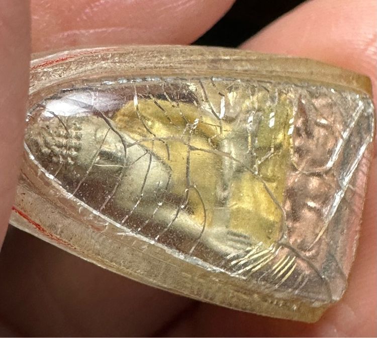 พระชัยวัฒน์ไพรีพินาศ เนื้อเงินชุบสามกษัตริย์ ฉลองพระชนมายุ 84 พรรษา สมเด็จพระสังฆราช สกลมหาสังฆปริณายก วัดบวรนิเวศวิหาร ปี2540 รูปที่ 7