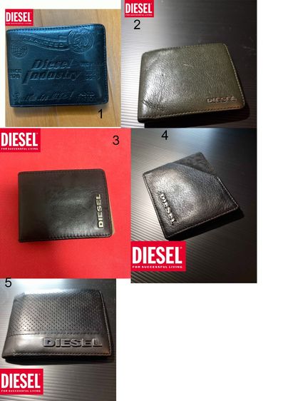 diesel men wallet  leather หนังแท้ ของแท้  หลายรายการสภาพสวย