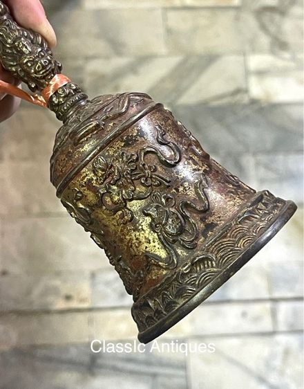 ระฆัง จีนลาย แปดวิเศษของโป๊ยเซียนทองเหลืองสะสมA3 รูปที่ 2