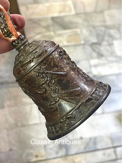 ระฆัง จีนลาย แปดวิเศษของโป๊ยเซียนทองเหลืองสะสมA3 รูปที่ 4