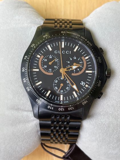 ดำ GUCCI G Timeless Chronograph Watch Swiss Quartz Watch All Black YA126260