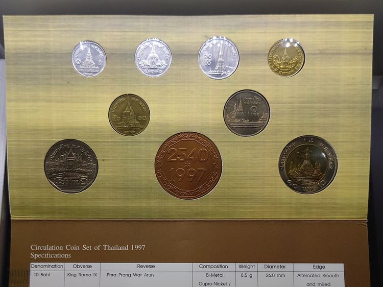 แผงเหรียญกษาปณ์หมุนเวียนประจำปี พ.ศ.2540 ปี ฉลู กรมธนารักษ์ รูปที่ 4