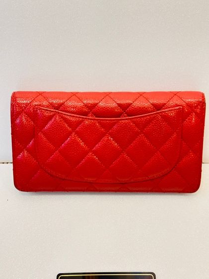 CHANEL Wallet On Chain (WOC) Caviar สีแดงหายาก พร้อมการ์ดแท้ รูปที่ 2