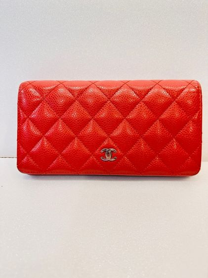 หญิง หนังแท้ อื่นๆ CHANEL Wallet On Chain (WOC) Caviar สีแดงหายาก พร้อมการ์ดแท้