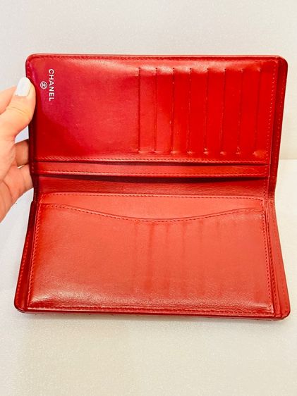 CHANEL Wallet On Chain (WOC) Caviar สีแดงหายาก พร้อมการ์ดแท้ รูปที่ 3