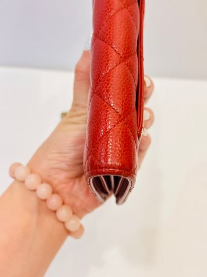 CHANEL Wallet On Chain (WOC) Caviar สีแดงหายาก พร้อมการ์ดแท้ รูปที่ 5