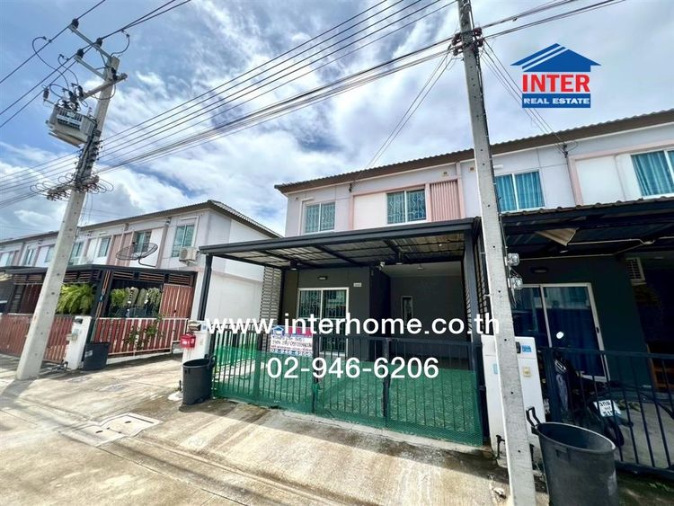 ทาวน์เฮ้าส์ 2 ชั้น 18 ตร.ว. หมู่บ้านพฤกษา รังสิต-ธัญบุรี2 ถนนรังสิต-นครนายก ถนนเลียบคลองหก คลองหลวง ปทุมธานี