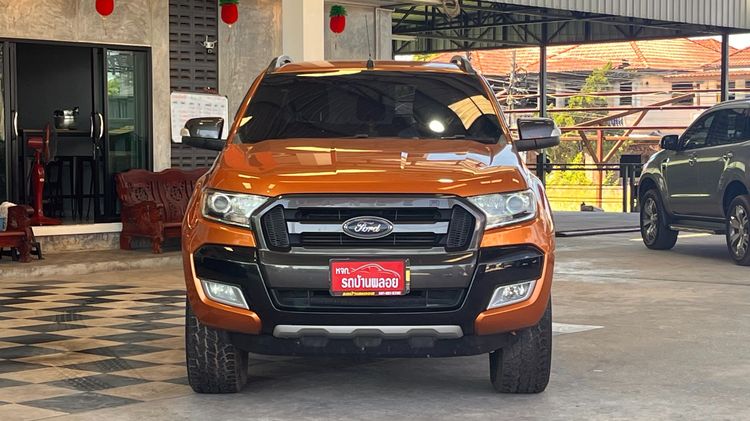 Ford Ranger 2016 2.2 Hi-Rider Wildtrak Pickup ดีเซล ไม่ติดแก๊ส เกียร์อัตโนมัติ ส้ม รูปที่ 2