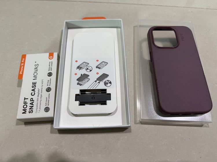 MOFT Snap Phone Case MOVAS™ for iPhone 15 Series- Magnetic Compatible，Vegan Leather For iPhone 15 Case 	เคสไอโฟน 15 รูปที่ 3