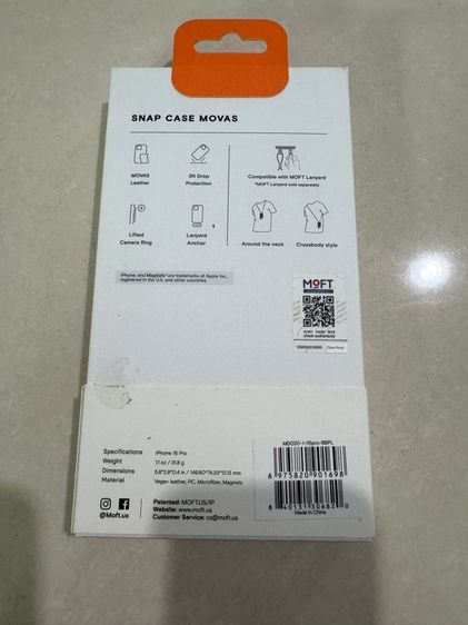 MOFT Snap Phone Case MOVAS™ for iPhone 15 Series- Magnetic Compatible，Vegan Leather For iPhone 15 Case 	เคสไอโฟน 15 รูปที่ 6
