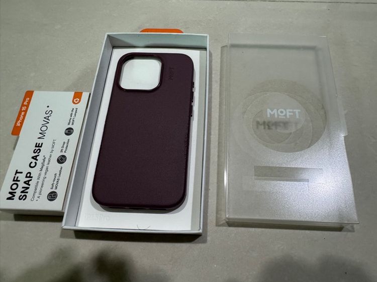 MOFT Snap Phone Case MOVAS™ for iPhone 15 Series- Magnetic Compatible，Vegan Leather For iPhone 15 Case 	เคสไอโฟน 15 รูปที่ 4