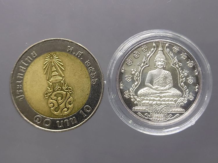 เหรียญพระแก้วมรกต รุ่น2 เนื้อเงินขัดเงา วัดพระศรีรัตนศาสดาราม ปี 2547 สภาพสวยเดิมๆ หายาก สร้างโดยสำนักพระราชวัง รูปที่ 6