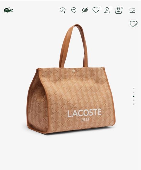 Lacoste Women Large  tote Beige รูปที่ 6