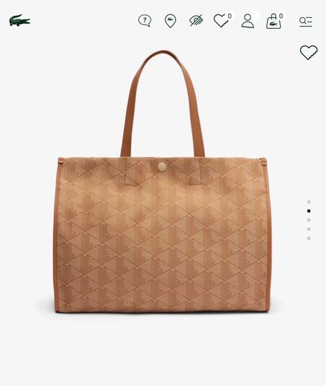 Lacoste Women Large  tote Beige รูปที่ 5