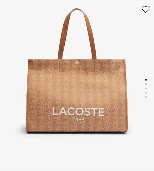 Lacoste Women Large  tote Beige รูปที่ 4