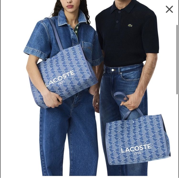 Lacoste Women Large  tote Beige รูปที่ 11