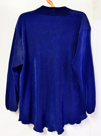 เสื้อยืดผ้าพลีท สีน้ำเงิน รูปที่ 3