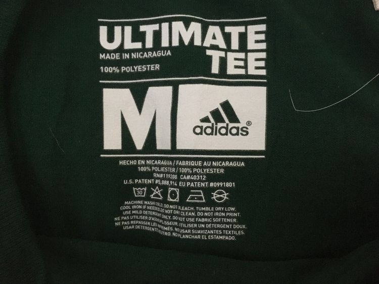 เสื้อยืด CLIMALITE แบรนด์ Adidas สีเขียว รูปที่ 8